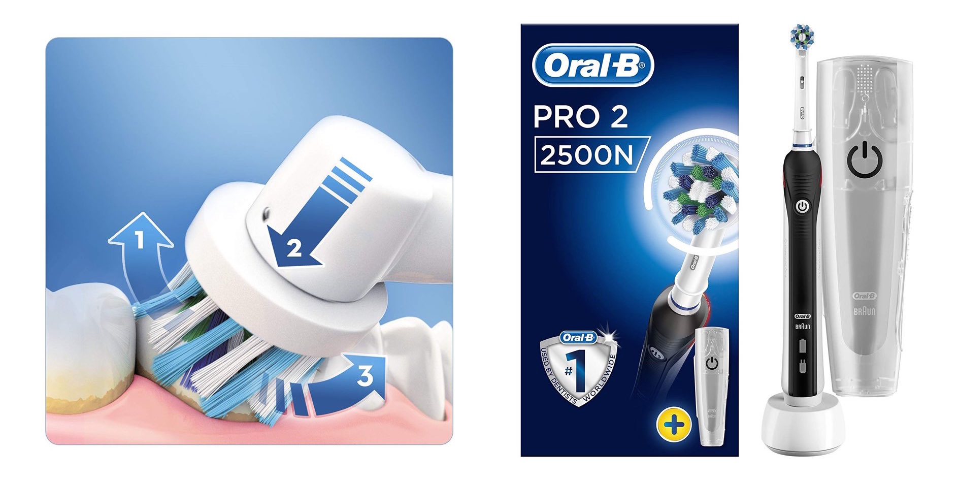 Best electric toothbrush 2019 Oral-B Pro 2 2500N
